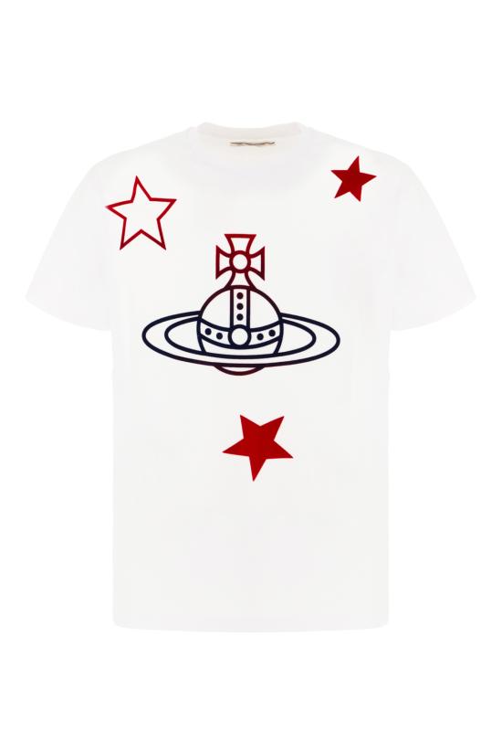 26SS 비비안웨스트우드 반팔 티셔츠 3G010056J00B9 A401 WHITE