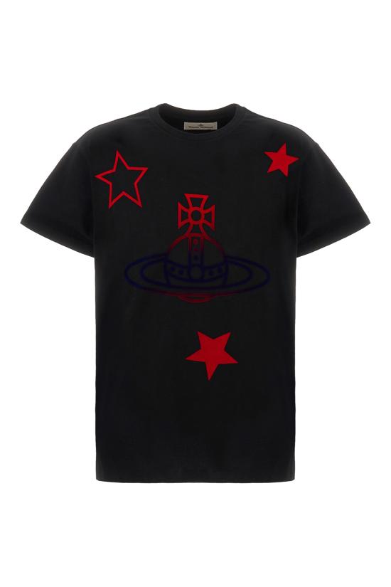 26SS 비비안웨스트우드 반팔 티셔츠 3G010056J00B9 N401 BLACK