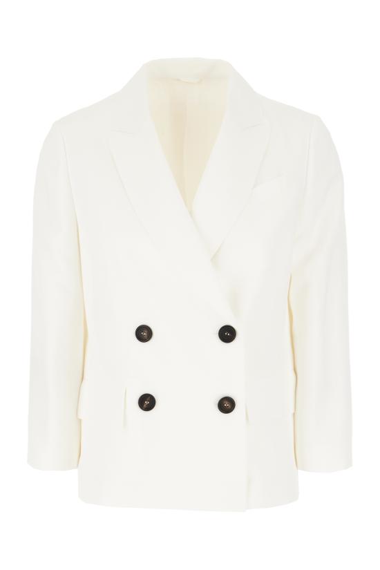 26SS 브루넬로 쿠치넬리 모닐리 비스코스 & 리넨 플루이드 트윌 블레이저 MH1267621 C600 NATURAL