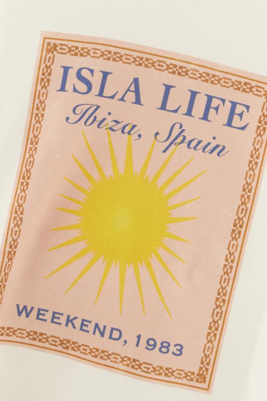 26SS 위켄드막스마라 반팔 티셔츠 WKDPANTERA 003 ECRU STAMPA IBIZA - WEEKEND MAX MARA