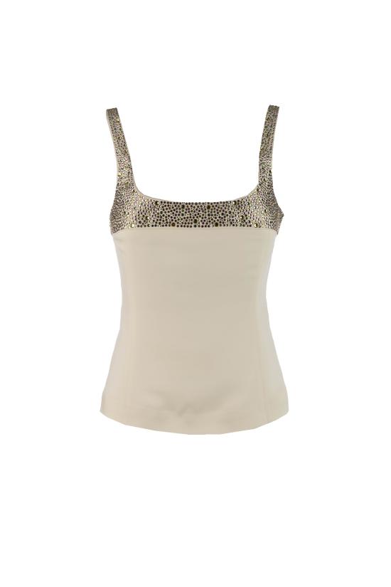 26SS 제니 민소매 티셔츠 80AAM604N0714 003 WHITE