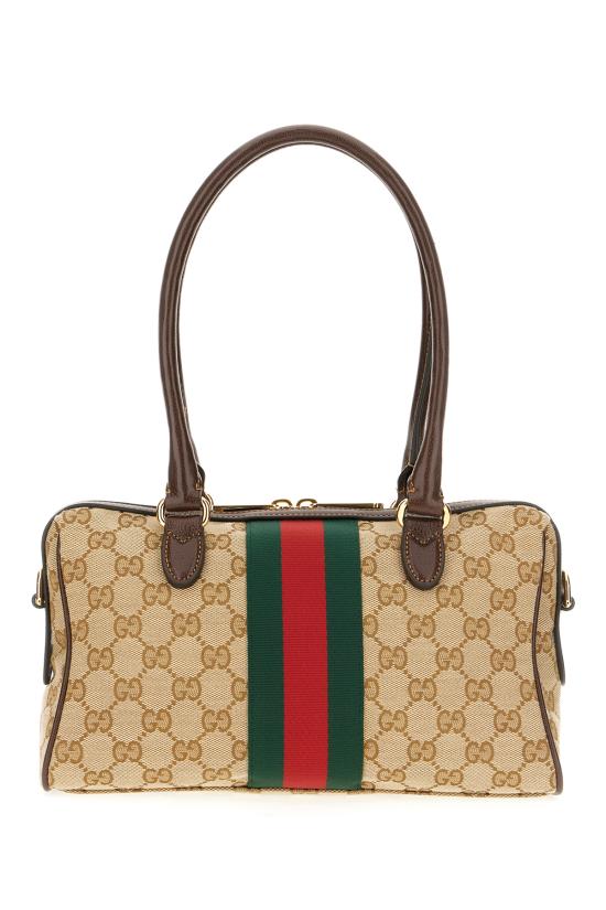 26SS 구찌 보르세토 GG 캔버스 미디엄 보스턴백 866732FAFV9 9653 BEIGE EBONY - GUCCI
