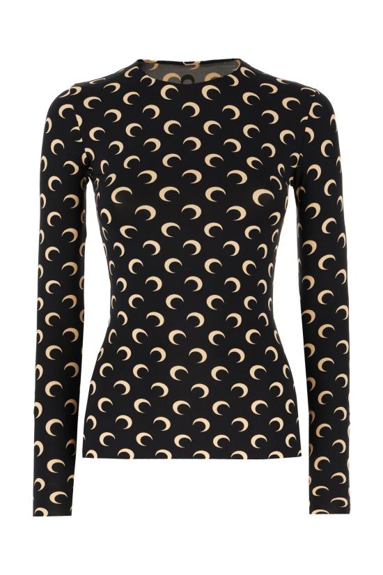 26SS 마린세르 크레센트 문 프린트 긴팔 티셔츠 WTS006ACJER0001 IT99 INVERSE TAN