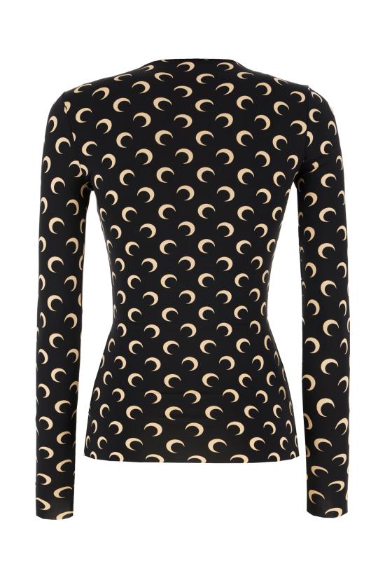 26SS 마린세르 크레센트 문 프린트 긴팔 티셔츠 WTS006ACJER0001 IT99 INVERSE TAN - MARINE SERRE