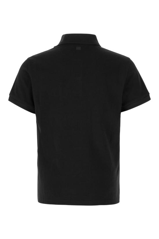 26SS 아미 스몰 하트 로고 폴로 티셔츠 HPL411760 045 NOIR BLANC CREME - AMI