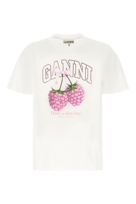 26SS 가니 반팔 티셔츠 A105014011038 151 BRIGHT WHITE