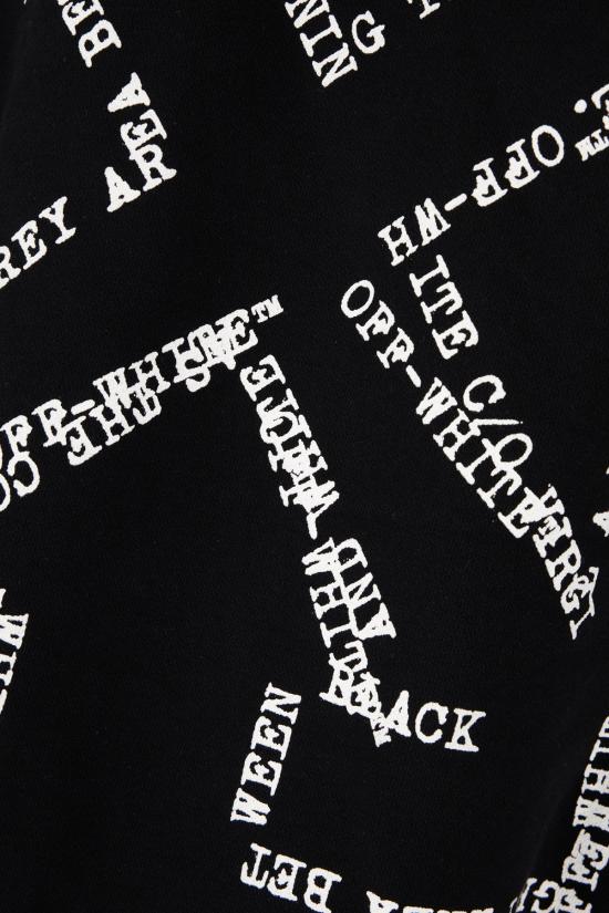 26SS 오프화이트 후드 티셔츠 OMBB12MS26FLE005 0001 BLACK - OFF WHITE