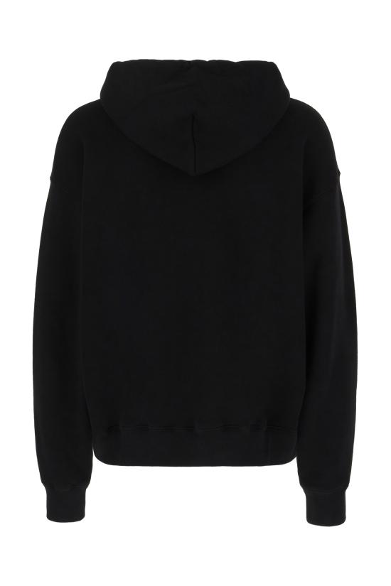 26SS 오프화이트 후드 티셔츠 OMBB085S26FLE00O 0001 BLACK - OFF WHITE