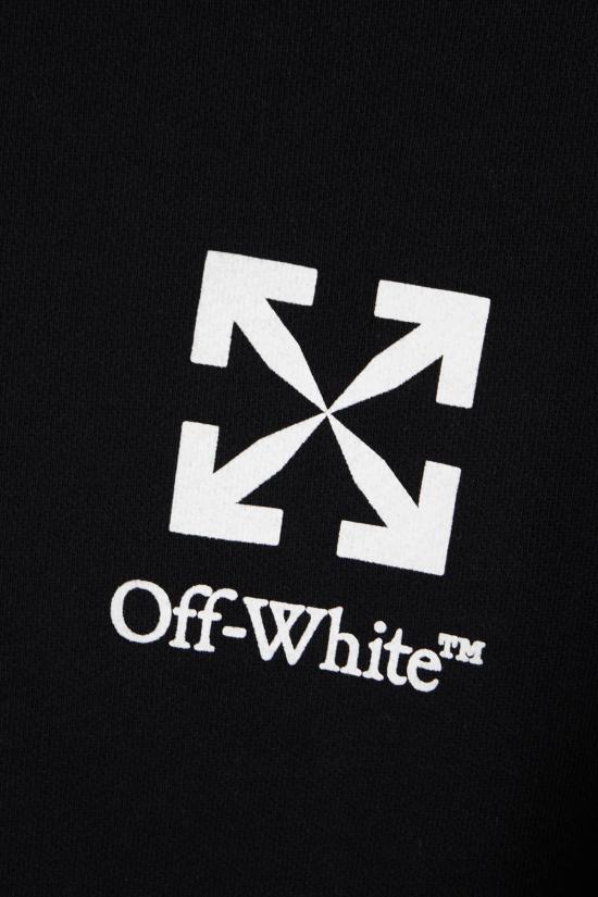 26SS 오프화이트 후드 티셔츠 OMBB085S26FLE00O 0001 BLACK - OFF WHITE
