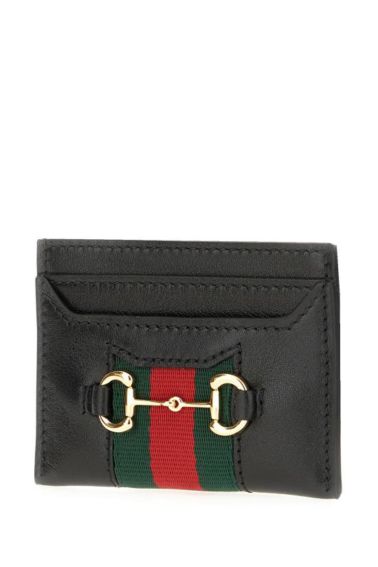 26SS 구찌 홀스빗 웹 카드 케이스 867122AAGF7 1053 Nero - GUCCI