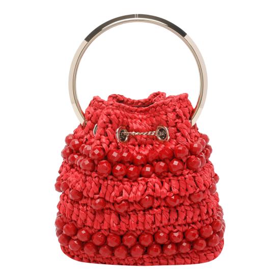 26SS 지미추 토트백 BON BON DORRUBY RED LIGHT GOLD Ruby red light gold - JIMMY CHOO