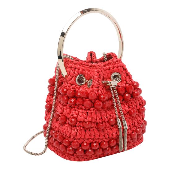 26SS 지미추 토트백 BON BON DORRUBY RED LIGHT GOLD Ruby red light gold - JIMMY CHOO