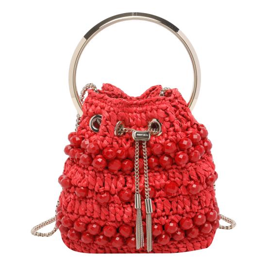 26SS 지미추 토트백 BON BON DORRUBY RED LIGHT GOLD Ruby red light gold