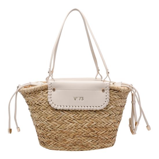 26SS 브이73 토트백 73BS9N201 OFF WHITE NATURALE Beige