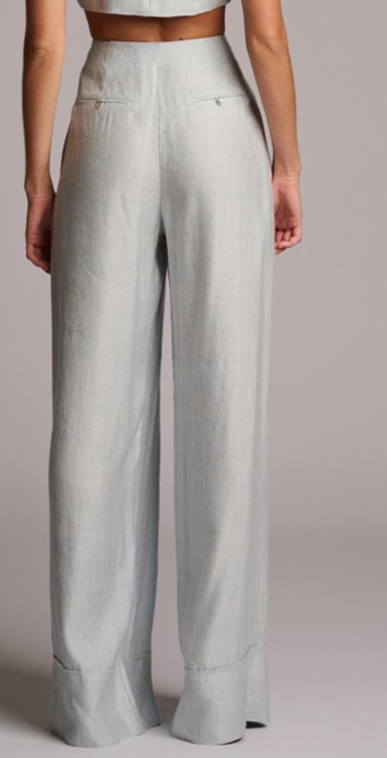  헤브론 스트레이트 팬츠 로리 팬츠 블루 샴브레이 - HEVRON