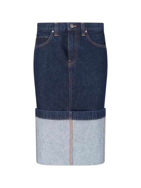  케이트 데님 스커트 Khaite Kilian 미디 스커트 블루