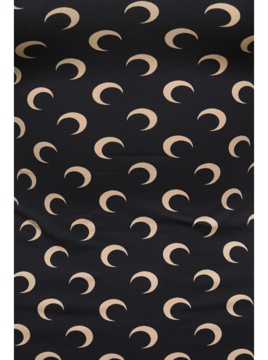  마린세르 긴팔 티셔츠 마린 세르 크루넥 올오버 크레센트 문 프린트 티셔츠 블랙 - MARINE SERRE