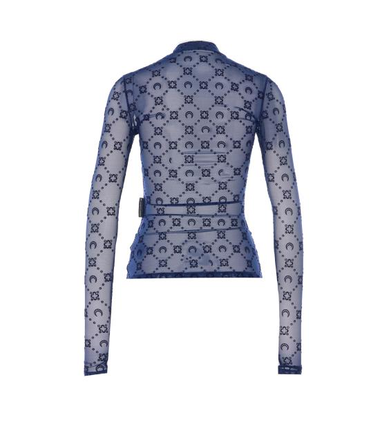 26SS 마린세르 긴팔 티셔츠 WTO388A CJER0005BL90 Blue - MARINE SERRE