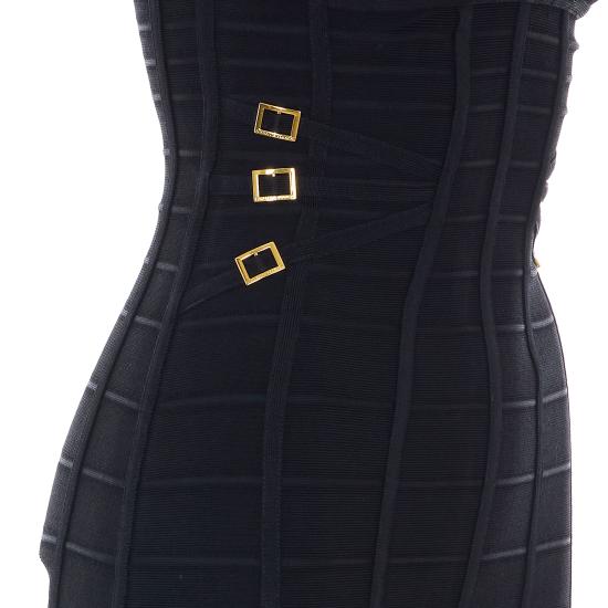 26SS 엘리자베타프랜치 미디 원피스 AM24D62E2 110 Black - ELISABETTA FRANCHI