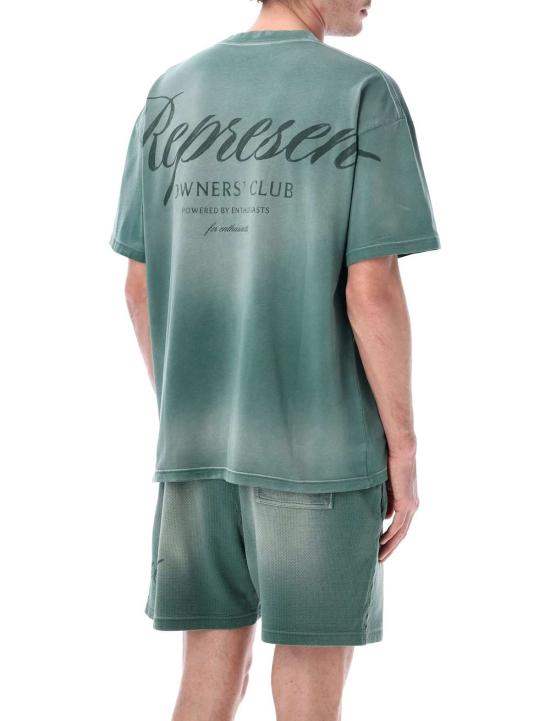  리프레젠트 탑 Represent Owners Club 스크립트 티셔츠 빈티지 그린 - REPRESENT