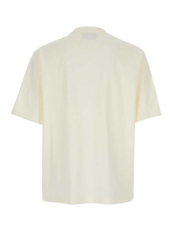  아미 탑 알렉상드르 마티우시 쿼터 스몰 엠보싱  드 쿠르 티셔츠 화이트 - AMI