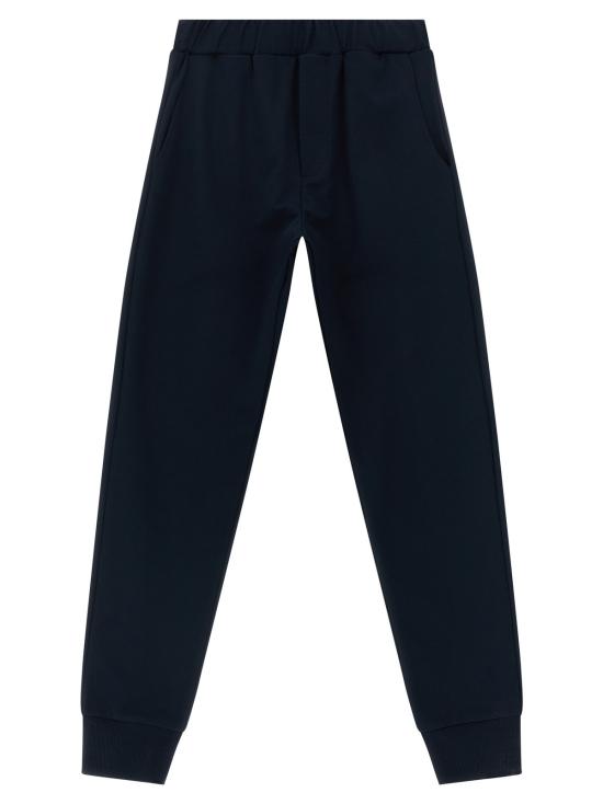  [키즈] 몽클레어 팬츠 아동용 삼색 밑단 스웨트셔츠 + 조거  세트 (블루) - MONCLER