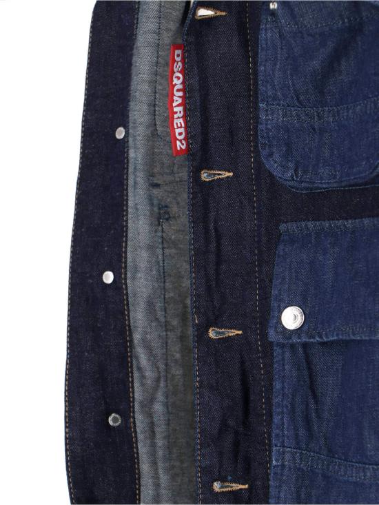  디스퀘어드2 데님 자켓 Dsquared2 코튼 데님 재킷 블루 - DSQUARED2