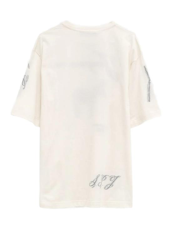 26SS 자크뮈스 반팔 티셔츠 TSM00625AJ00266 1NW DONKEY JACQUARD WHITE DOM - JACQUEMUS