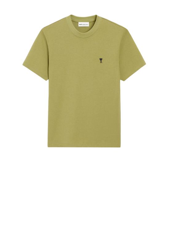 26SS 아미 스몰 하트 로고 라이트 코튼 저지 티셔츠 HTS346724A035 MATCHA DOM