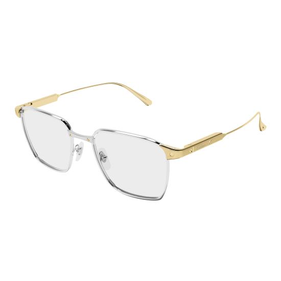 26SS 까르띠에 안경 CT0614O 003 SILVER GOLD TRANSPARENT - CARTIER