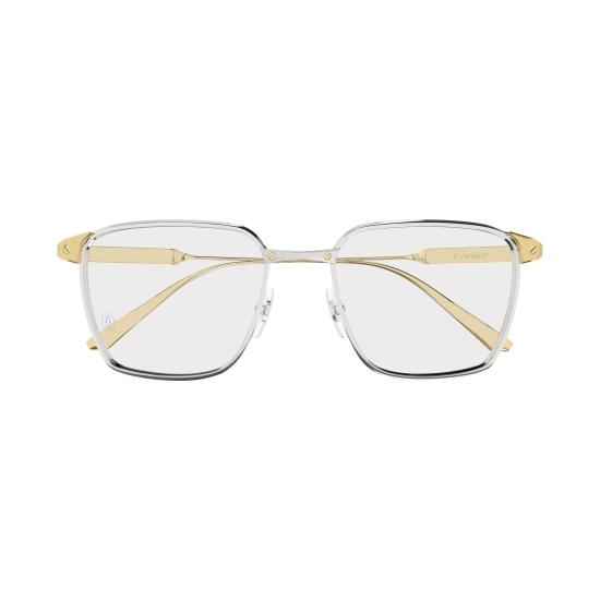 26SS 까르띠에 안경 CT0614O 003 SILVER GOLD TRANSPARENT - CARTIER