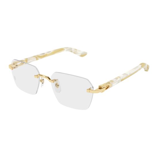 26SS 까르띠에 선글라스 CT0623O 004 GOLD IVORY TRANSPARENT - CARTIER