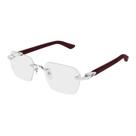 26SS 까르띠에 선글라스 CT0623O 002 SILVER BURGUNDY TRANSPARENT