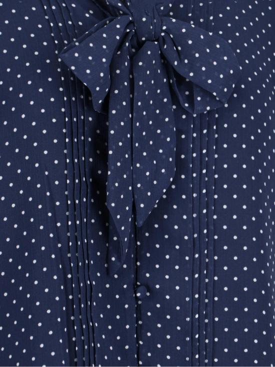  랄프 로렌 블라우스 폴카 도트  블루 - RALPH LAUREN