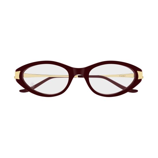 26SS 까르띠에 선글라스 CT0633O 003 BURGUNDY GOLD TRANSPARENT - CARTIER