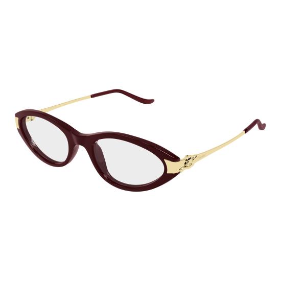 26SS 까르띠에 선글라스 CT0633O 003 BURGUNDY GOLD TRANSPARENT