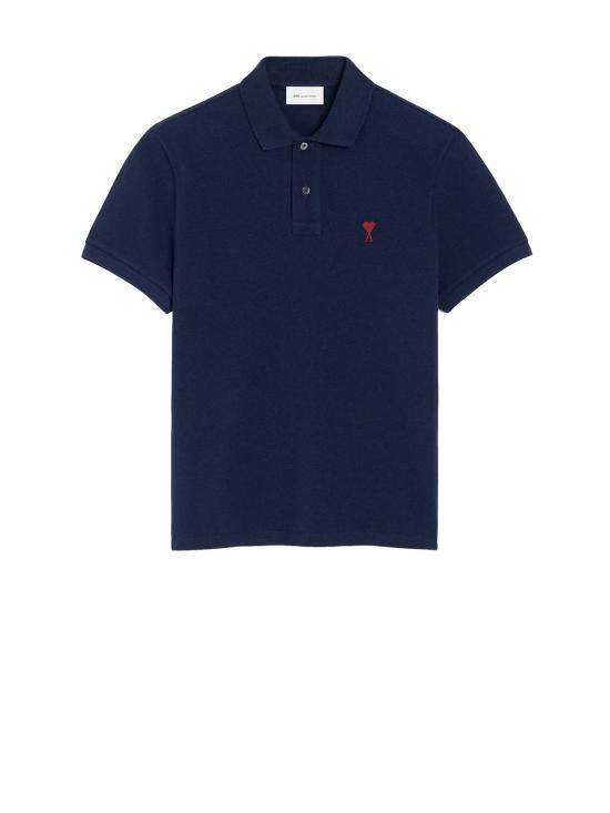  아미 폴로 티셔츠 Ami Alexandre Mattiussi Ami 티셔츠 및 폴로 폴로 셔츠 Bleu Nuit