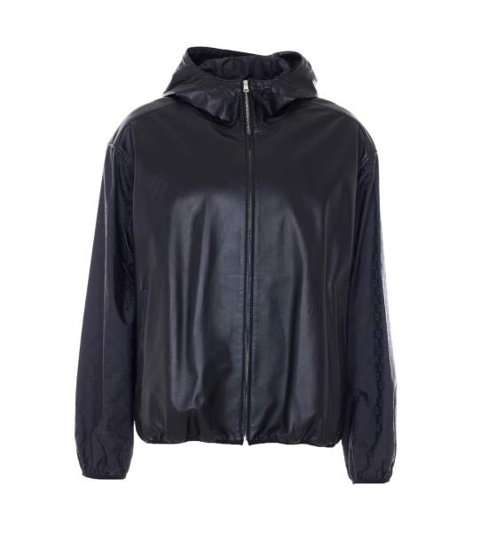  구찌 봄버 자켓 후드 봄버 재킷 블랙