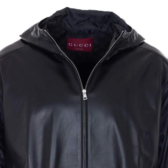  구찌 봄버 자켓 후드 봄버 재킷 블랙 - GUCCI