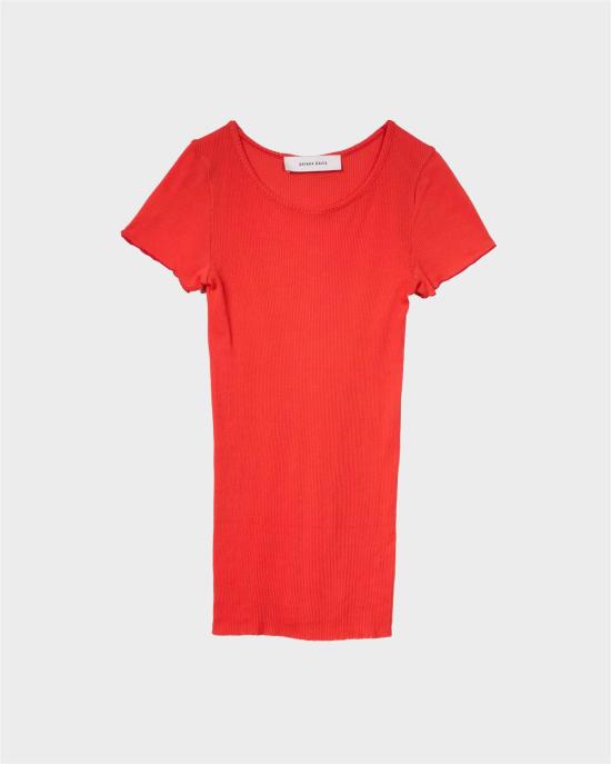  사야카 다비스 뉴욕 반팔 티셔츠 사야카 데이비스 뉴욕 캡 슬리브 티셔츠 포피 레드 - SAYAKA DAVIS NEW YORK