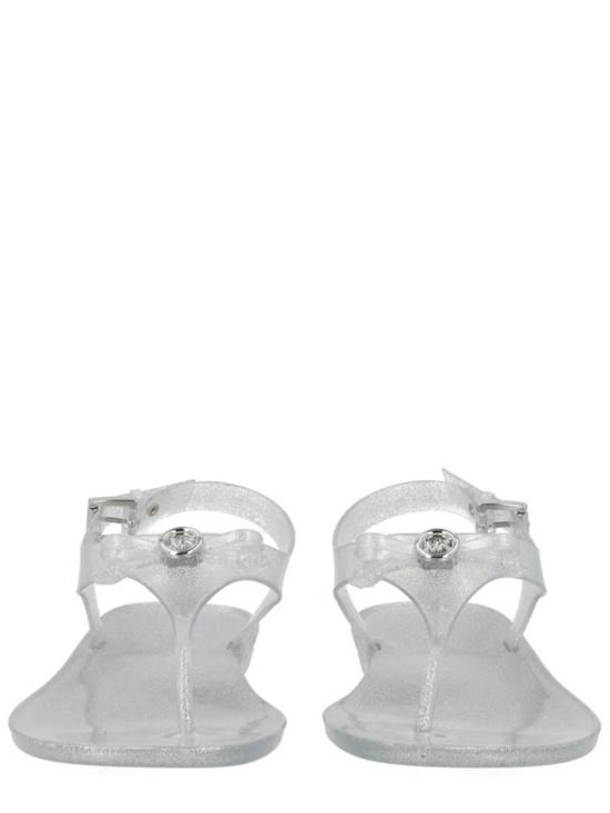  마이클 코어스 샌들 모노그램 로고  실버 - MICHAEL KORS