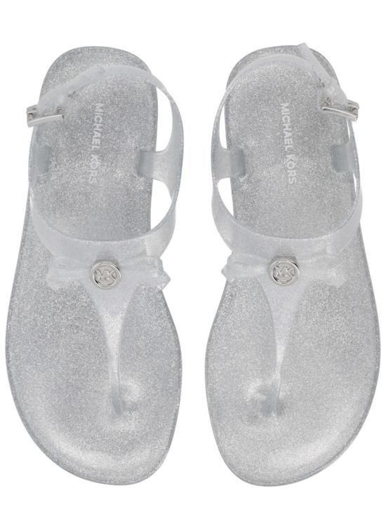  마이클 코어스 샌들 모노그램 로고  실버 - MICHAEL KORS
