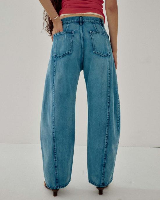  사야카 다비스 뉴욕 데님 팬츠 사야카 데이비스 뉴욕 배럴 데님 진 - SAYAKA DAVIS NEW YORK