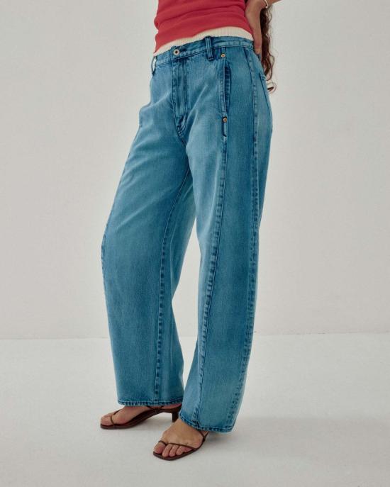  사야카 다비스 뉴욕 데님 팬츠 사야카 데이비스 뉴욕 배럴 데님 진 - SAYAKA DAVIS NEW YORK