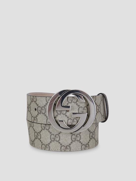 26SS 구찌 GG 슈프림 G 버클 벨트 411924KGDHN 9643 BEIGE EBONY COCOA