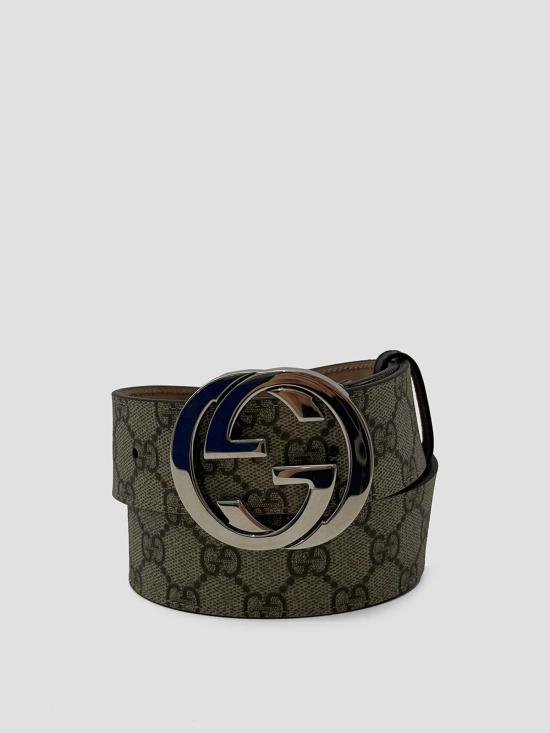 26SS 구찌 GG 슈프림 G 버클 벨트 411924KGDHN 9643 BEIGE EBONY COCOA
