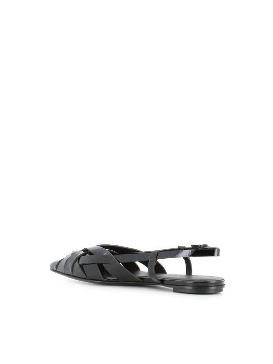  델 칼로 뮬/슬리퍼 델카를로 발레린 12100 플랫 슈즈 블랙 - DEL CARLO