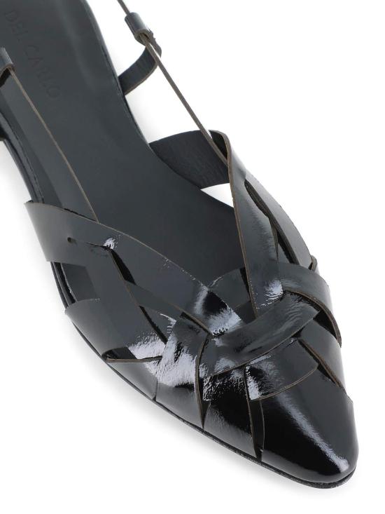  델 칼로 뮬/슬리퍼 델카를로 발레린 12100 플랫 슈즈 블랙 - DEL CARLO