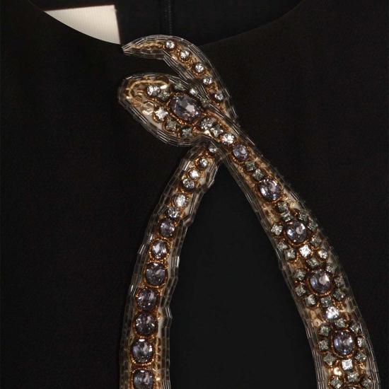  발렌티노 가라바니 숏 원피스 발렌티노 블랙 울 미니 드레스 블랙/골드/실버 - VALENTINO GARAVANI