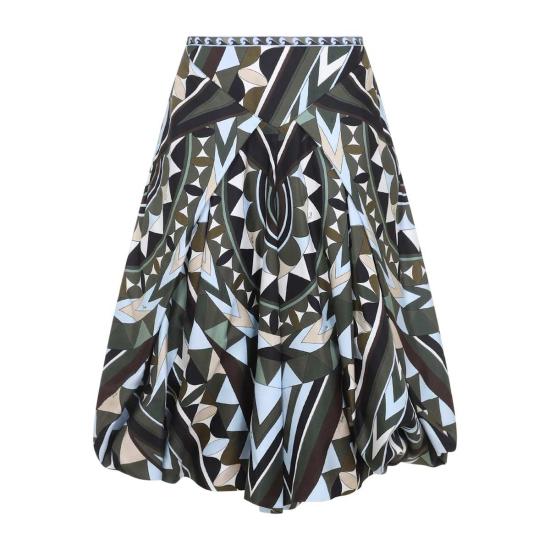  푸찌 팬츠 푸치 실크  카키 블루 - PUCCI